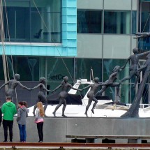 Art on the northern side of the bridge Puddefjordsbroen